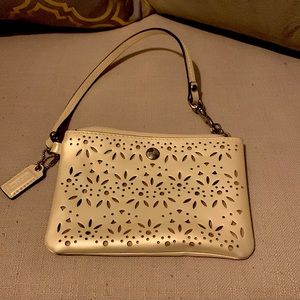 Coach wristlet, ivory
